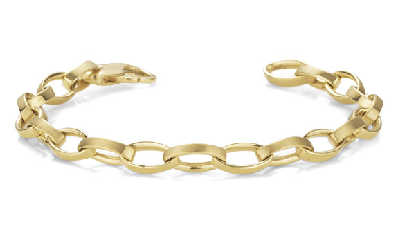 Women's Elliptical Link Bracelet, 14K Gold