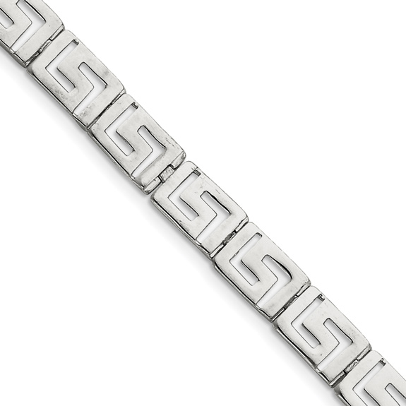 Women's Greek Key Bracelet in Sterling Silver