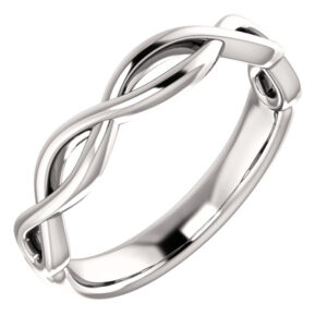 Women's Infinity Knot Wedding Band Ring