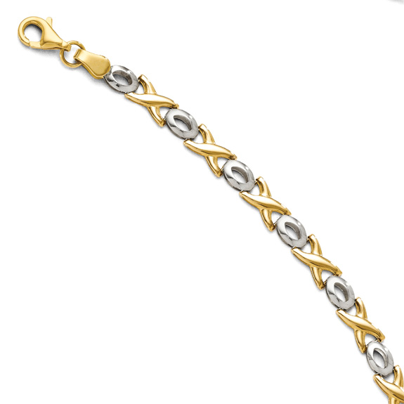 XOXO Bracelet in 14K Two-Tone Gold