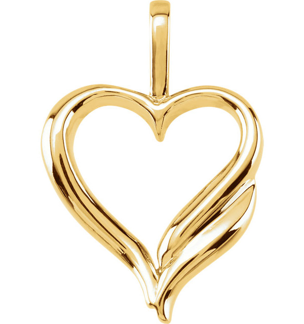 Yellow Gold Design Heart Pendant