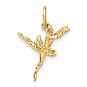 ballerina charm pendant 14k gold