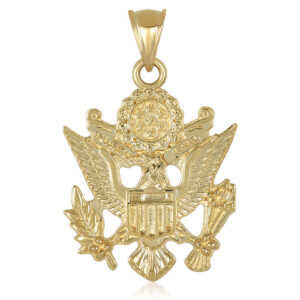 insignia of the united states of america eagle pendant 14k gold