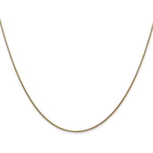 italian 0.8mm 14k gold snake chain necklace