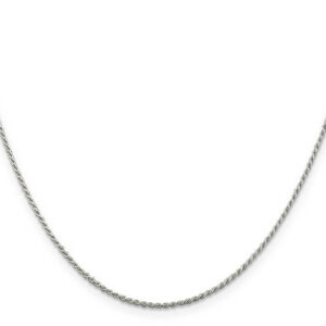 italian 1.1mm diamond-cut rope chain necklace sterling silver