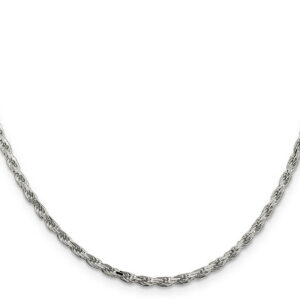 italian 2.5mm sterling silver rope chain necklace