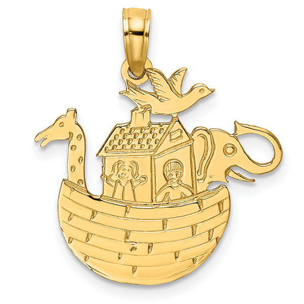 noah's ark pendant 14k gold