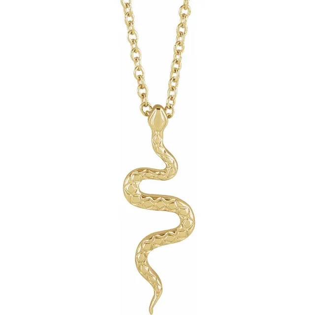 snake necklace 14k gold