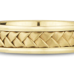 Braided Wedding Band, 14K Yellow Gold (6mm)