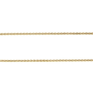 18k gold 2mm wheat chain necklace