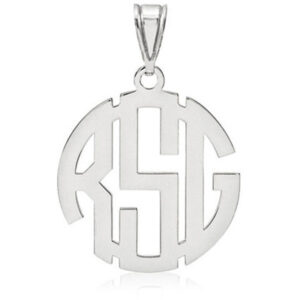 Classic Monogram Pendant, Sterling Silver